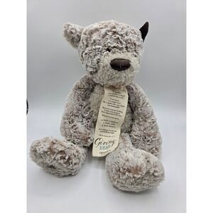 Demdaco Plush Teddy Bear Giving Lift The Spirit Handmade Stuffed Animal Toy 17"